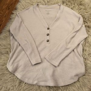 American Eagle Long Sleeve Henley Top
